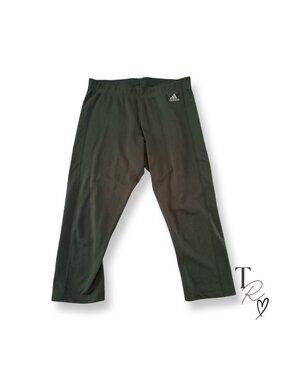 Adidas Climalite Black Cropped Capri Athletic Leggings Size Medium